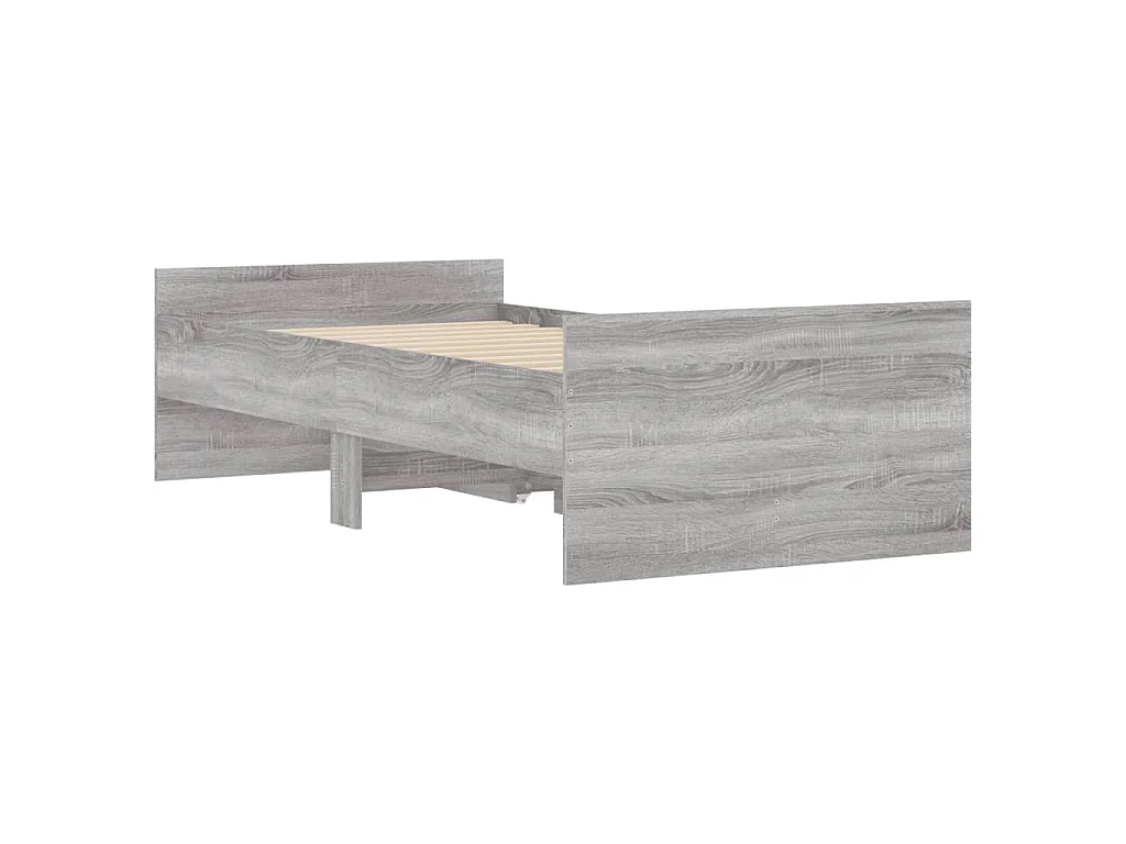 Giroletto con Cassetti Grigio Sonoma 75x190 cm Small Single