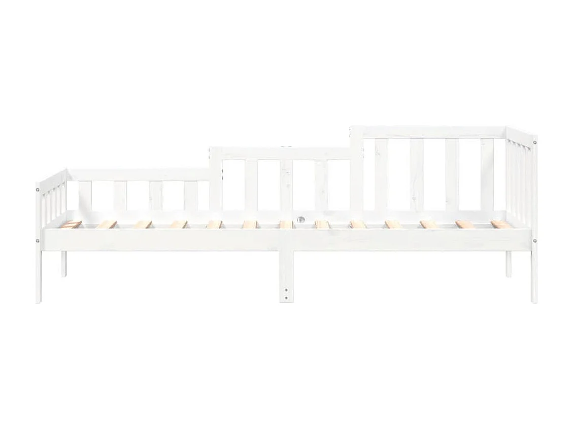 Sofá-cama sem colchão 90x200 cm madeira de pinho maciça branco