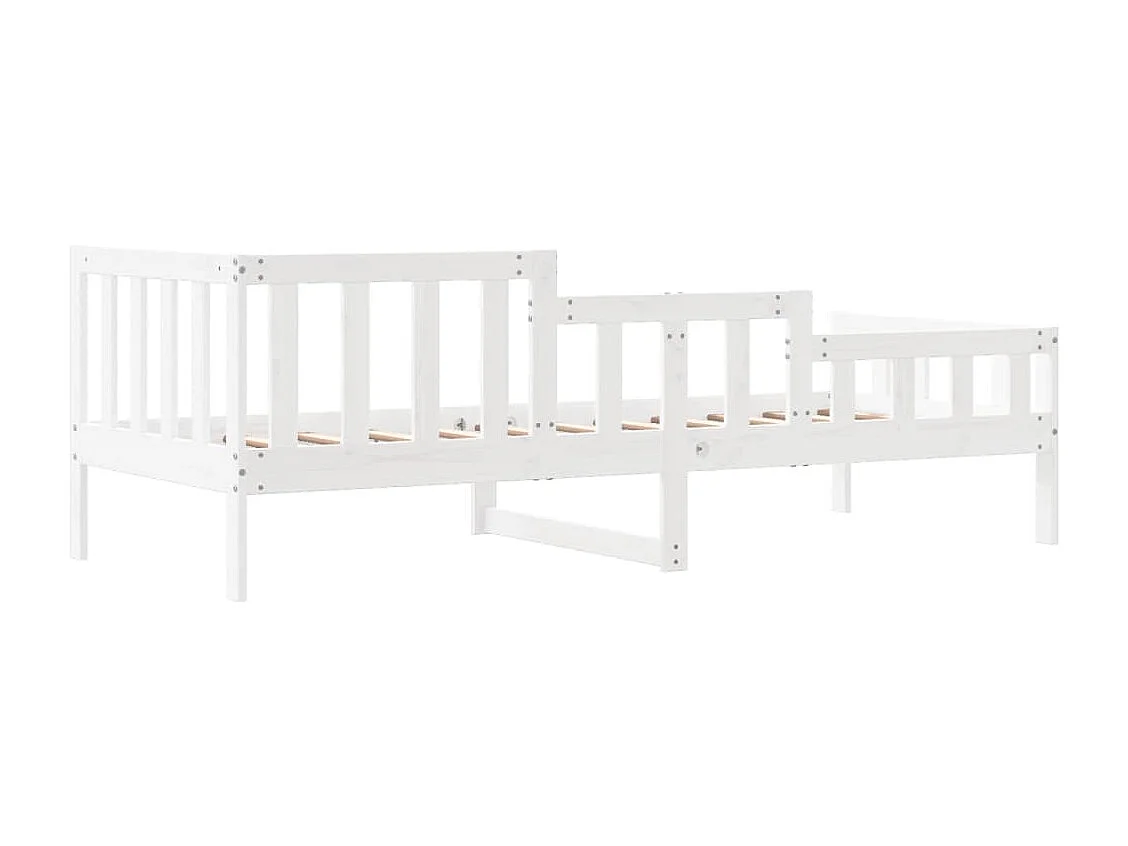 Lit de jour sans matelas blanc 90x200 cm bois de pin massif