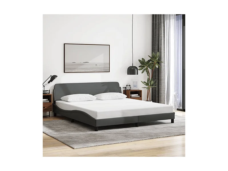Bedframe "Dover" stof donkergrijs 160x200 cm