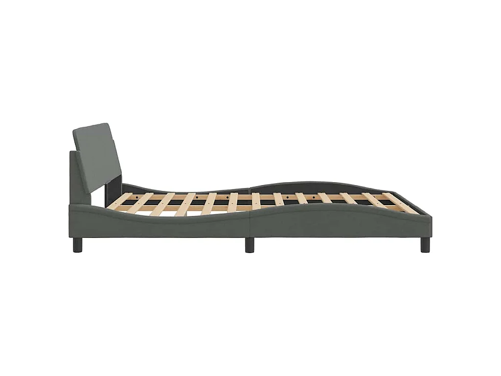 Bedframe "Dover" stof donkergrijs 160x200 cm