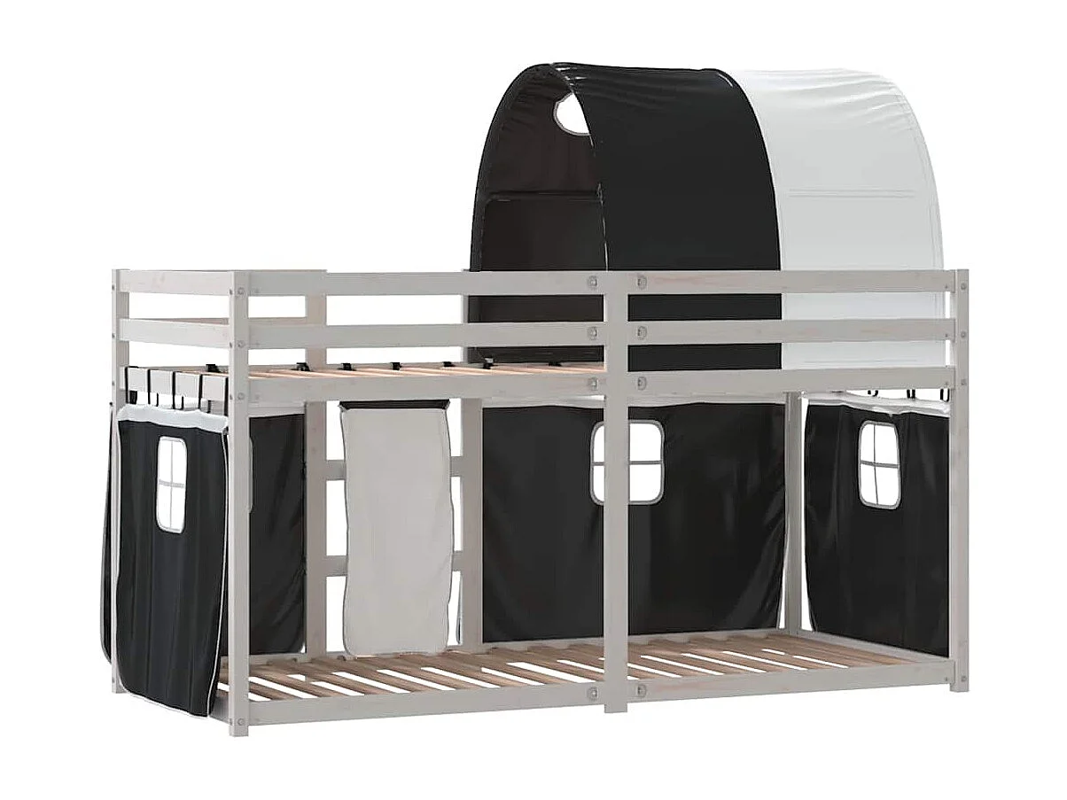 Lit superposé sans matelas 90x190 cm bois de pin massif