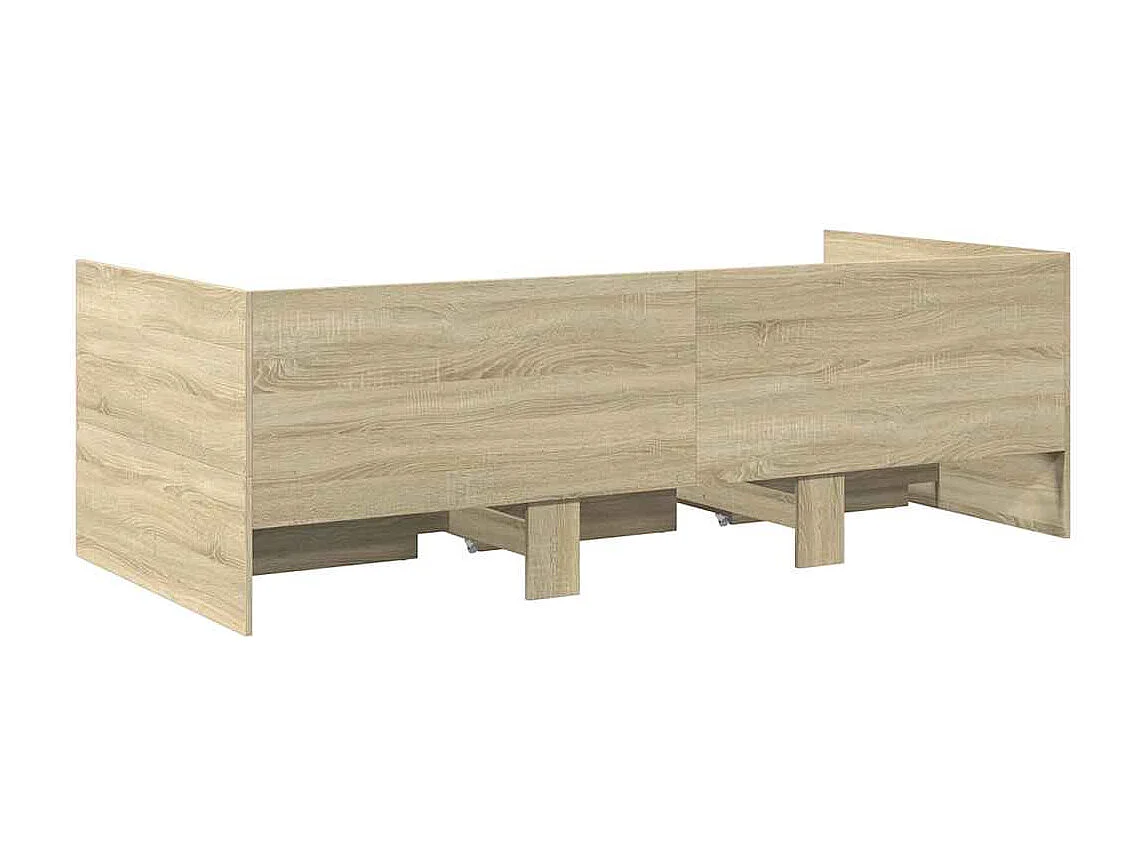 Tagesbett mit Schubladen ohne Matratze Sonoma-Eiche 75x190 cm