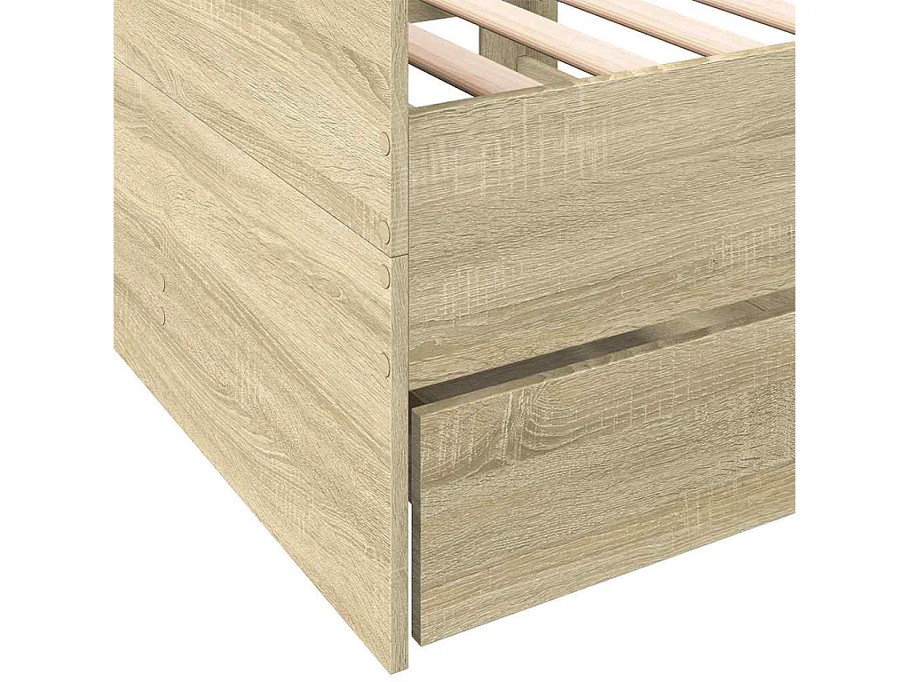 Tagesbett mit Schubladen ohne Matratze Sonoma-Eiche 75x190 cm