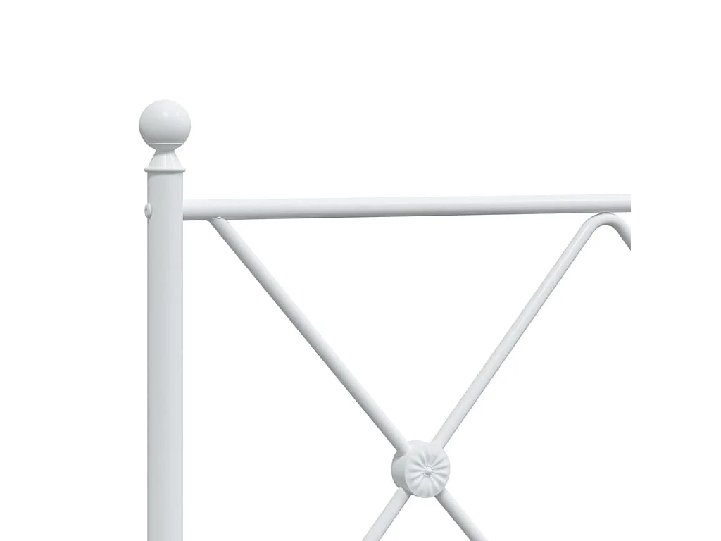 Bedframe met hoofd- en voeteneinde metaal wit 90x200 cm