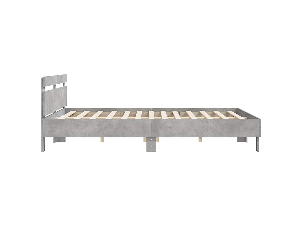 Giroletto Testiera Grigio Cemento 180x200 cm Legno Multistrato