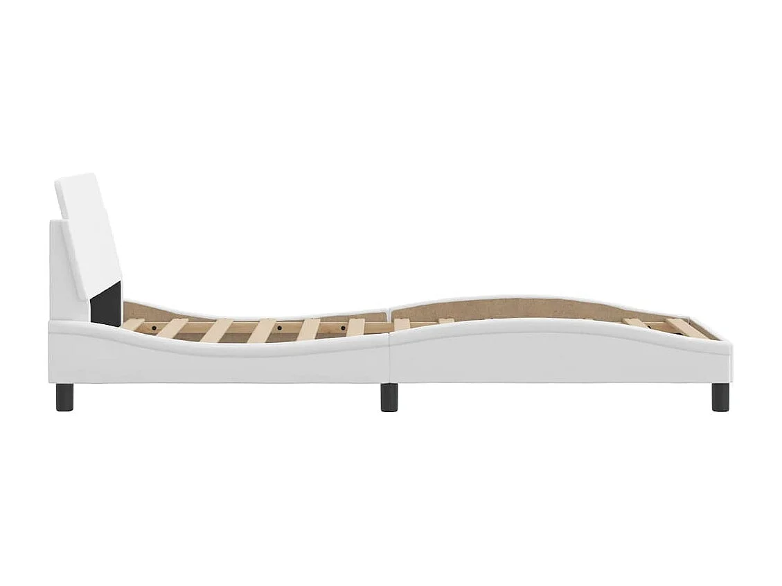 Cadre de lit Dover blanc 90x200 cm similicuir