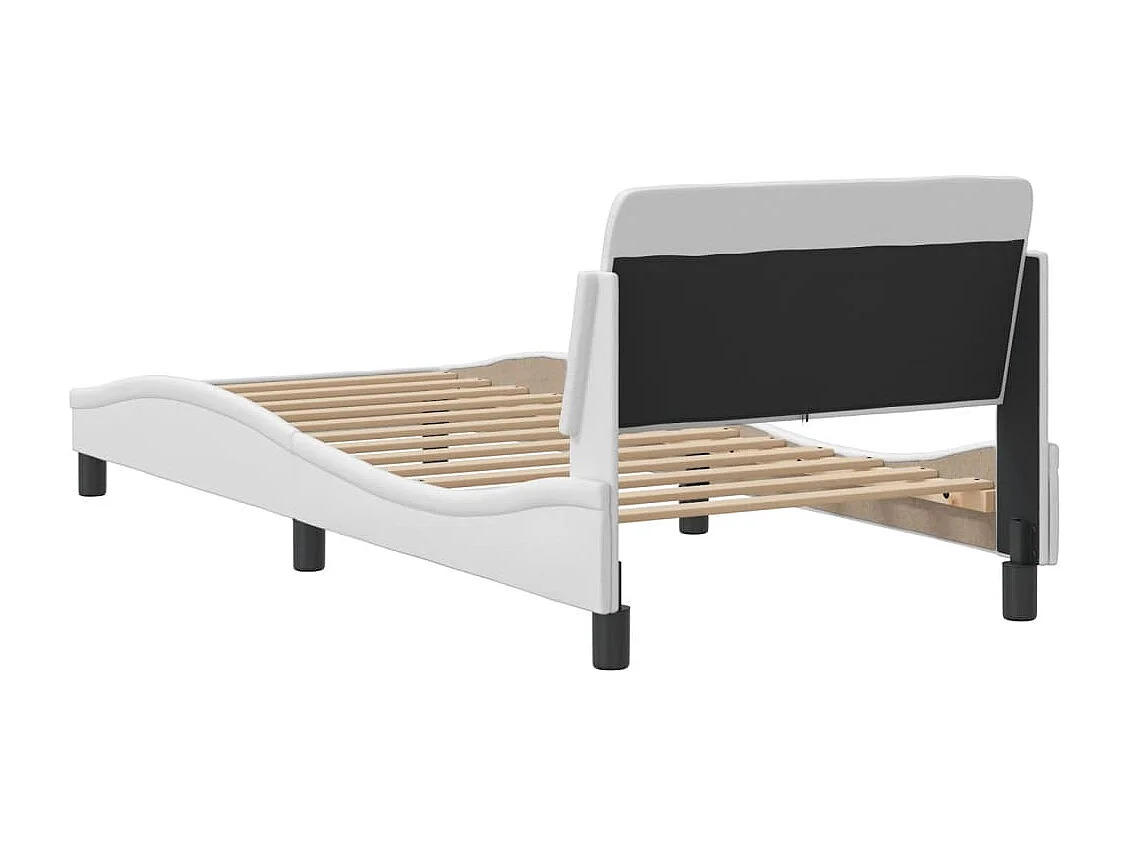 Bedframe "Dover" kunstleer wit 90x200 cm