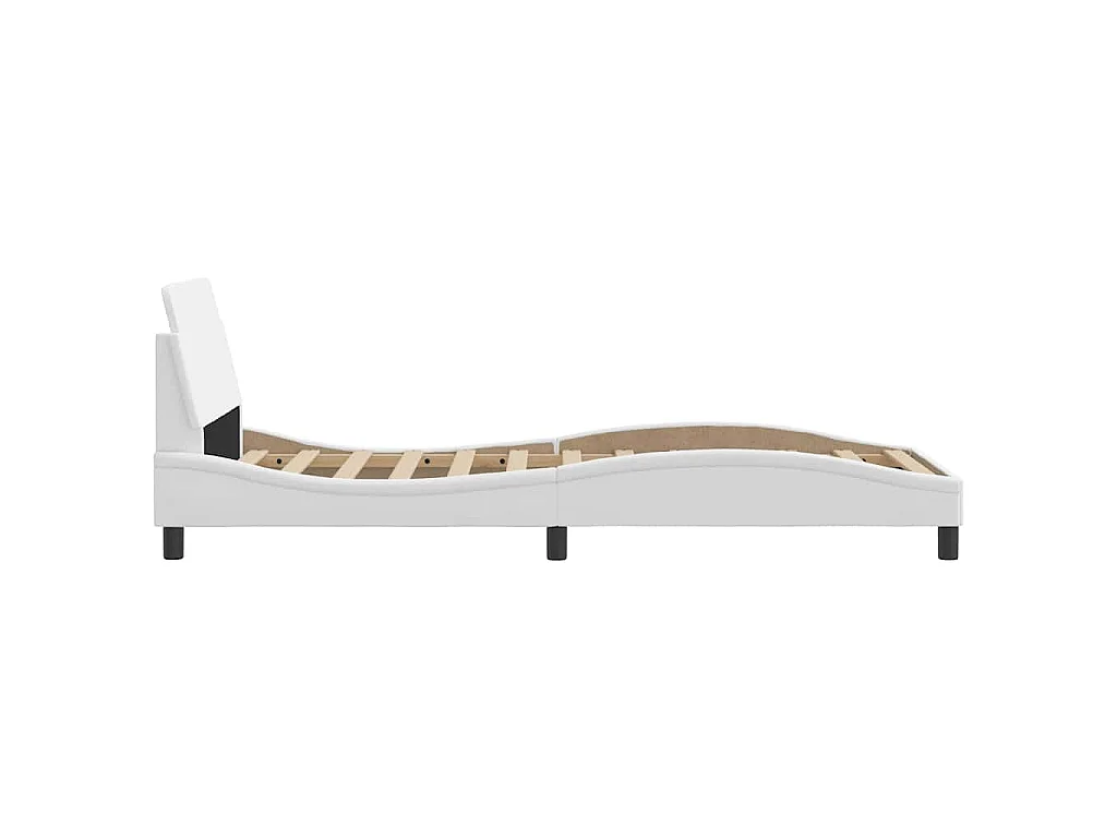Cadre de lit Dover blanc 90x200 cm similicuir