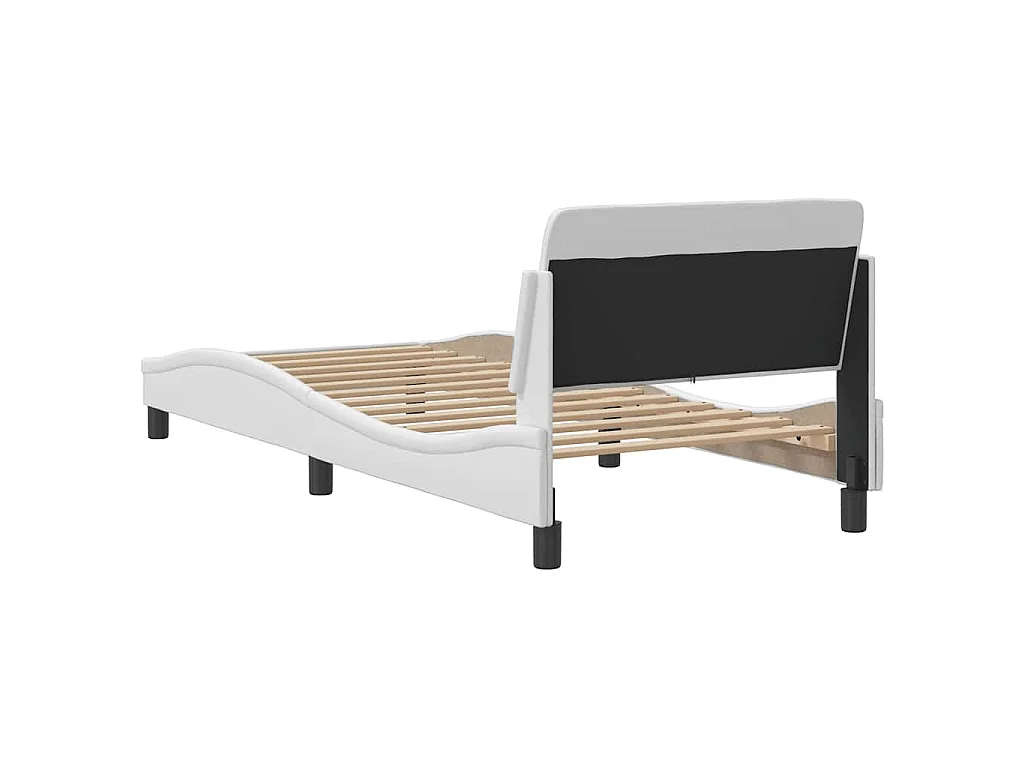 Cadre de lit Dover blanc 90x200 cm similicuir