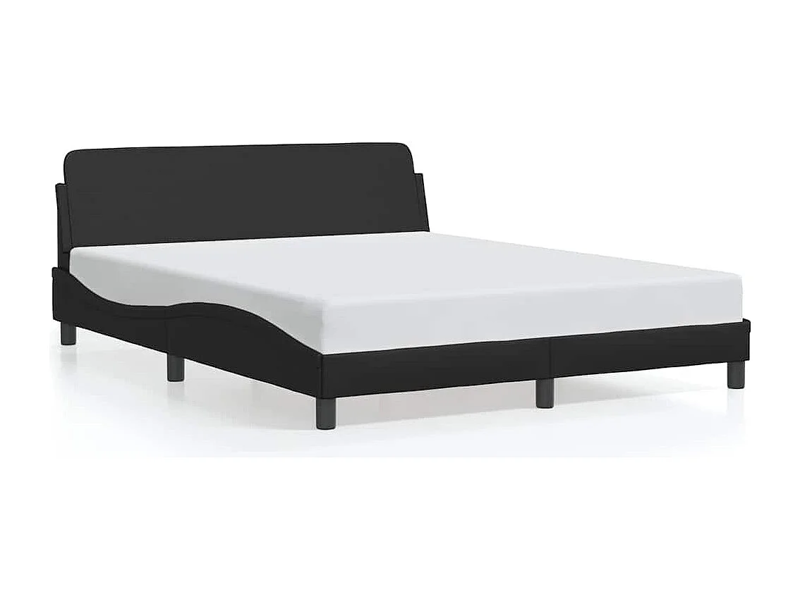 Bedframe "Dover" kunstleer zwart 160x200 cm