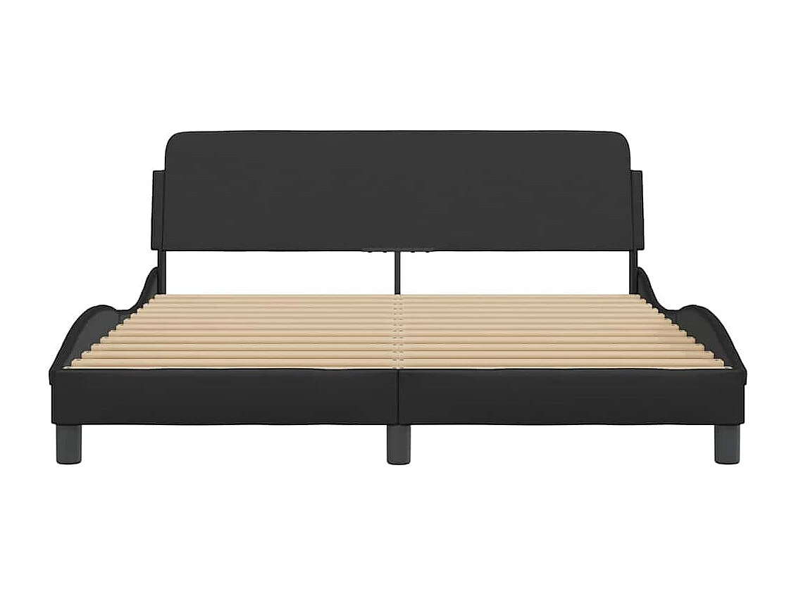 Bedframe "Dover" kunstleer zwart 160x200 cm