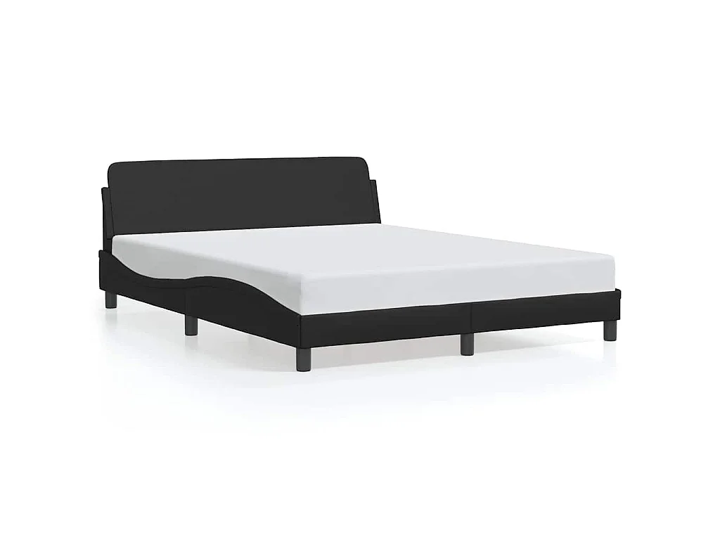 Bedframe "Dover" kunstleer zwart 160x200 cm