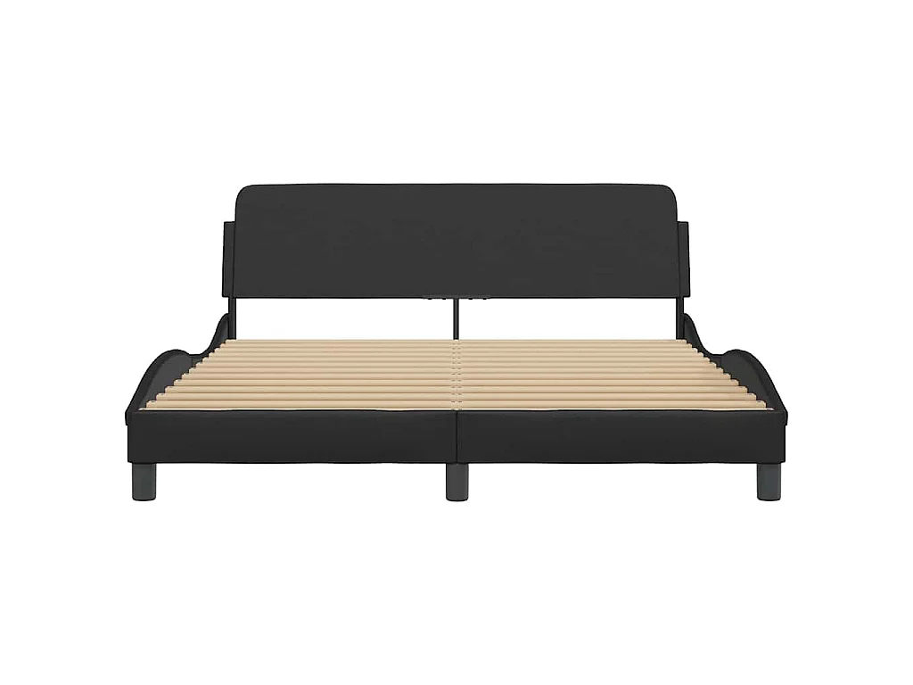 Bedframe "Dover" kunstleer zwart 160x200 cm