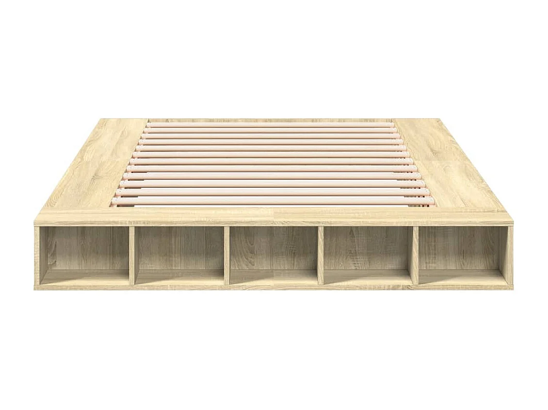 Cadre de lit sans matelas chêne sonoma 140x200 cm