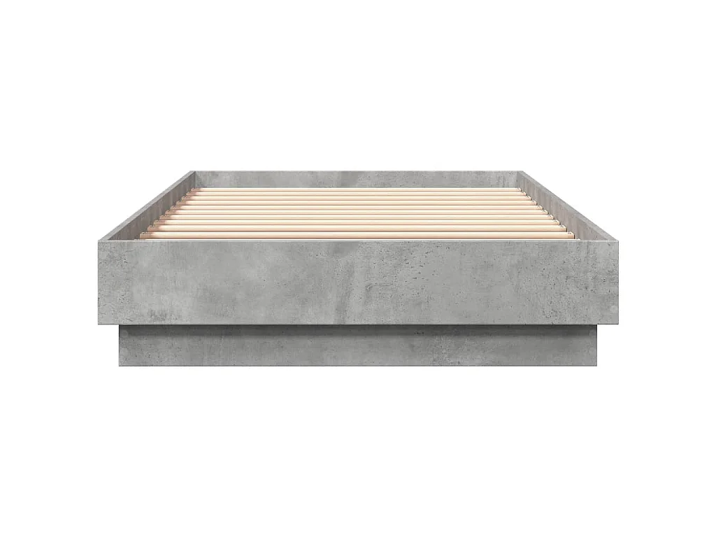 Estructura de cama madera de ingeniería gris hormigón 100x200cm