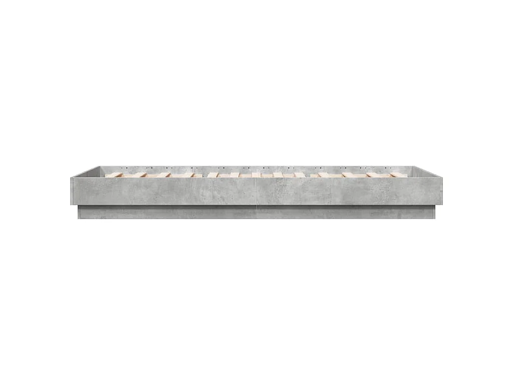 Estructura de cama madera de ingeniería gris hormigón 100x200cm