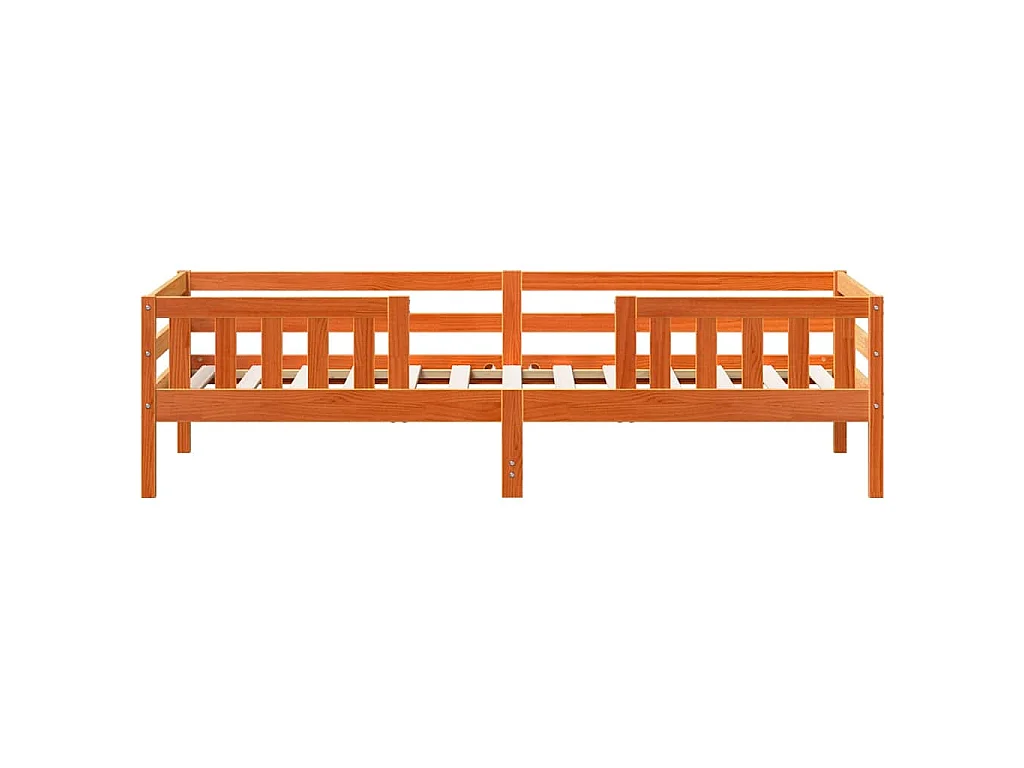 Estructura de cama sin colchón madera maciza marrón 90x190 cm
