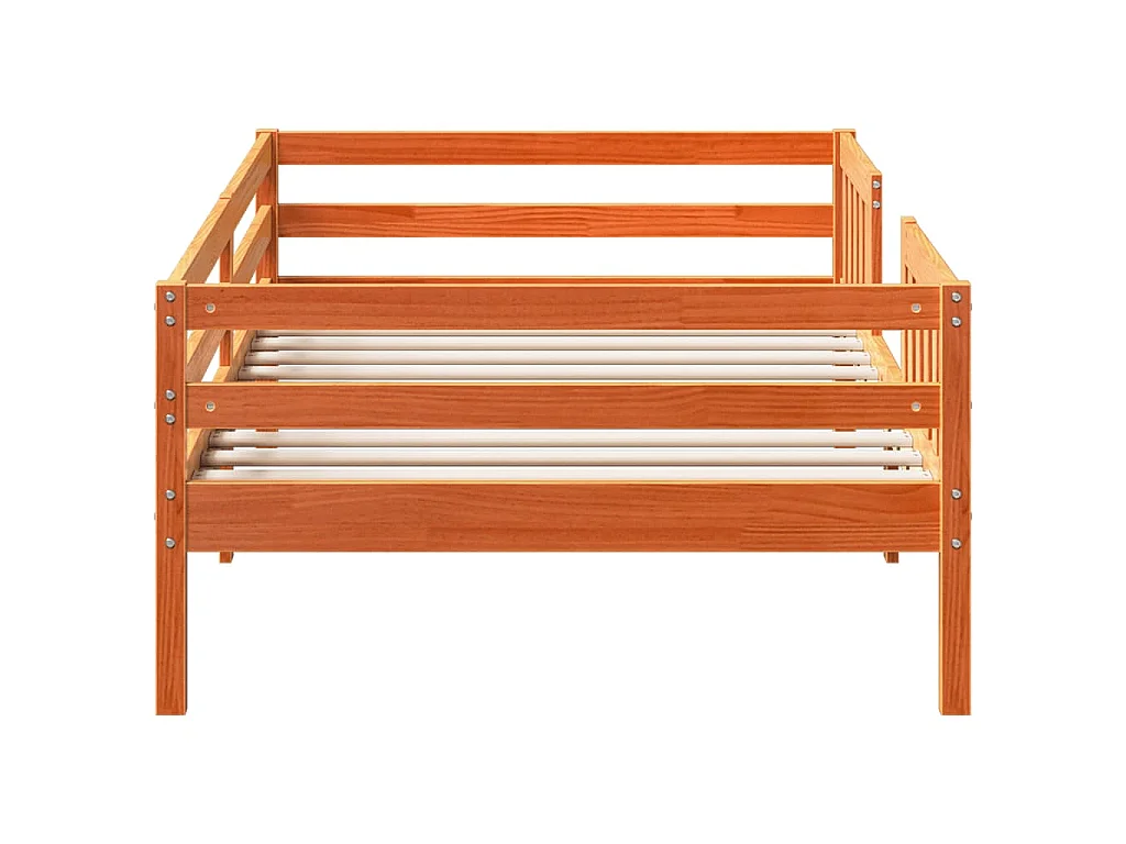 Estructura de cama sin colchón madera maciza marrón 90x190 cm