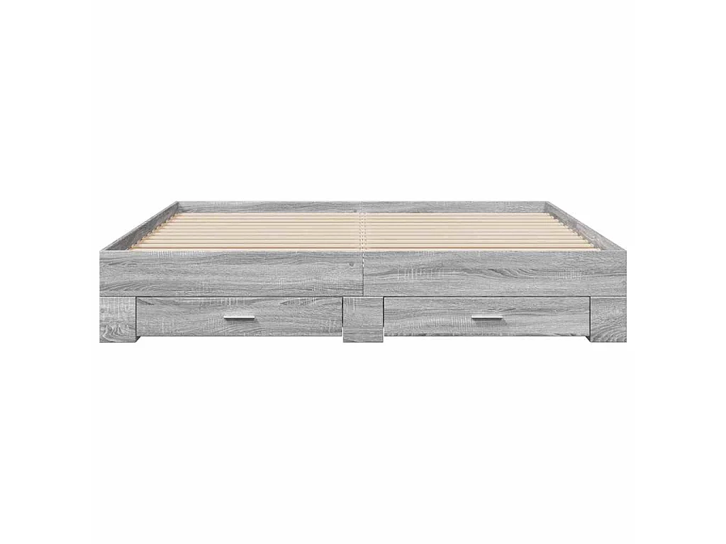 Bedframe met lades bewerkt hout grijs sonoma eiken 180x200 cm