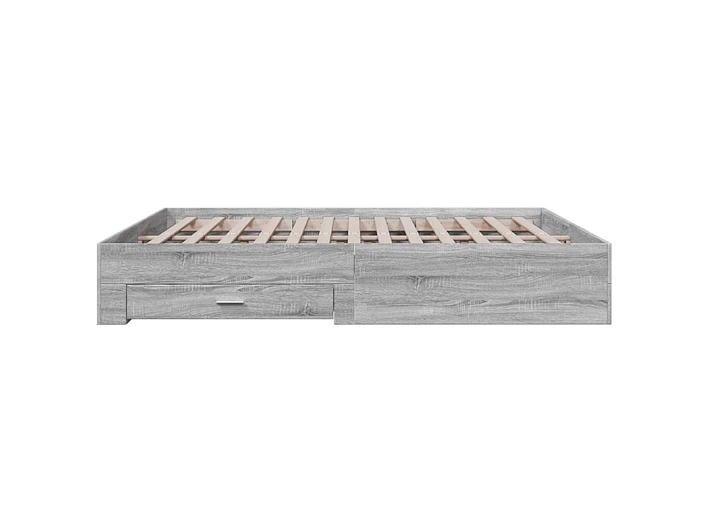 Bedframe met lades bewerkt hout grijs sonoma eiken 180x200 cm