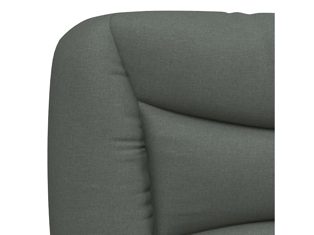 Bett mit Matratze "Hvar" Dunkelgrau 80x200 cm Stoff
