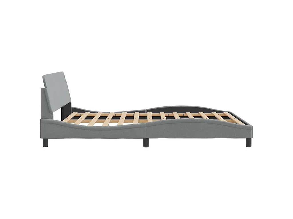 Bedframe "Dover" stof lichtgrijs 160x200 cm
