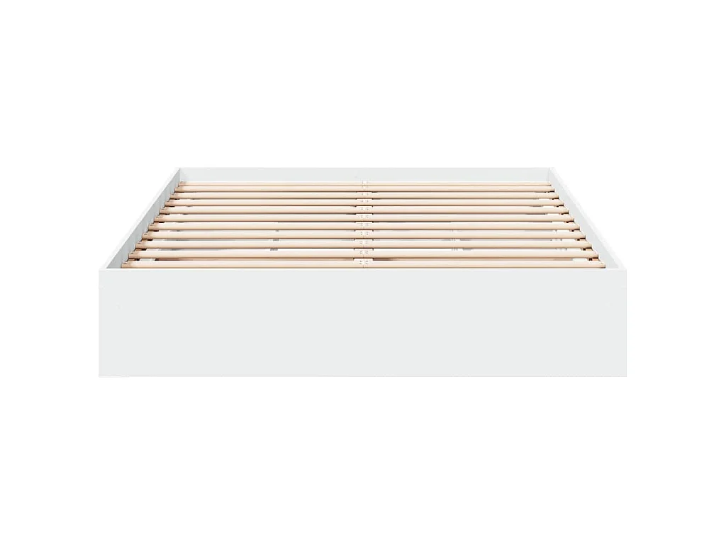 Cadre de lit avec tiroirs sans matelas blanc 140x190 cm