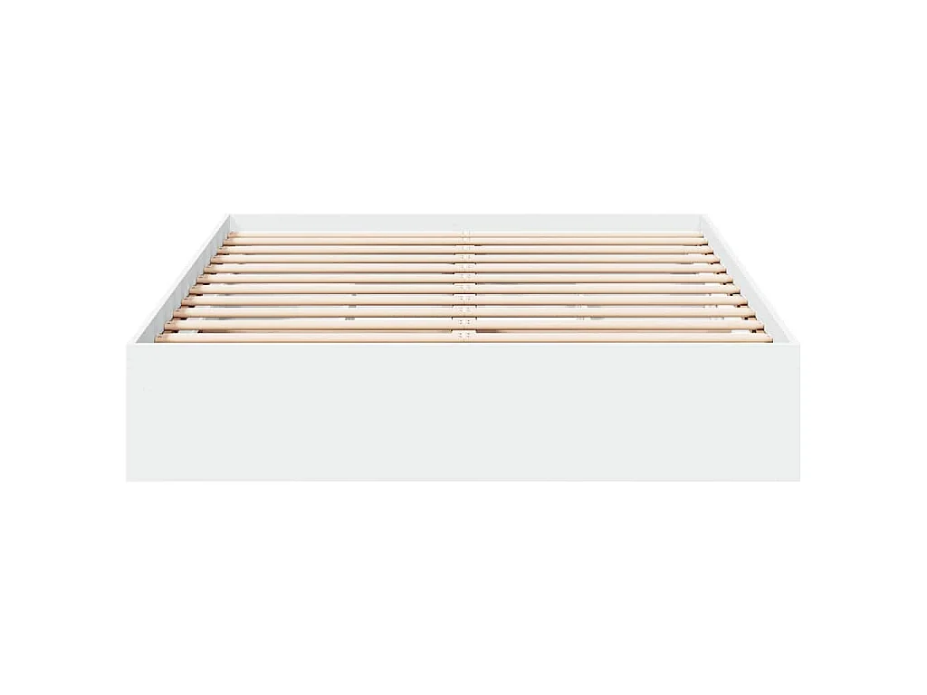 Cadre de lit avec tiroirs sans matelas blanc 140x190 cm