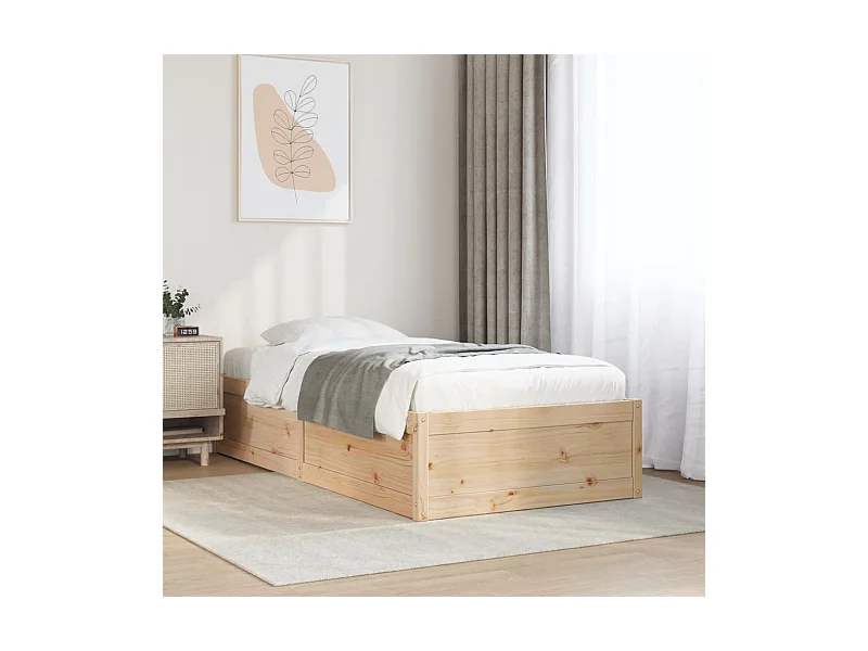 Cadre de lit sans matelas 90x200 cm bois de pin massif