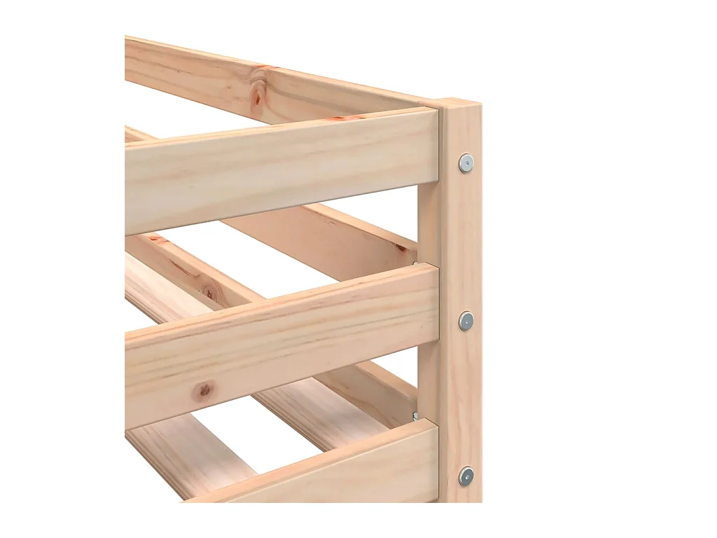 Lit mezzanine d'enfants sans matelas avec échelle 90x200 cm