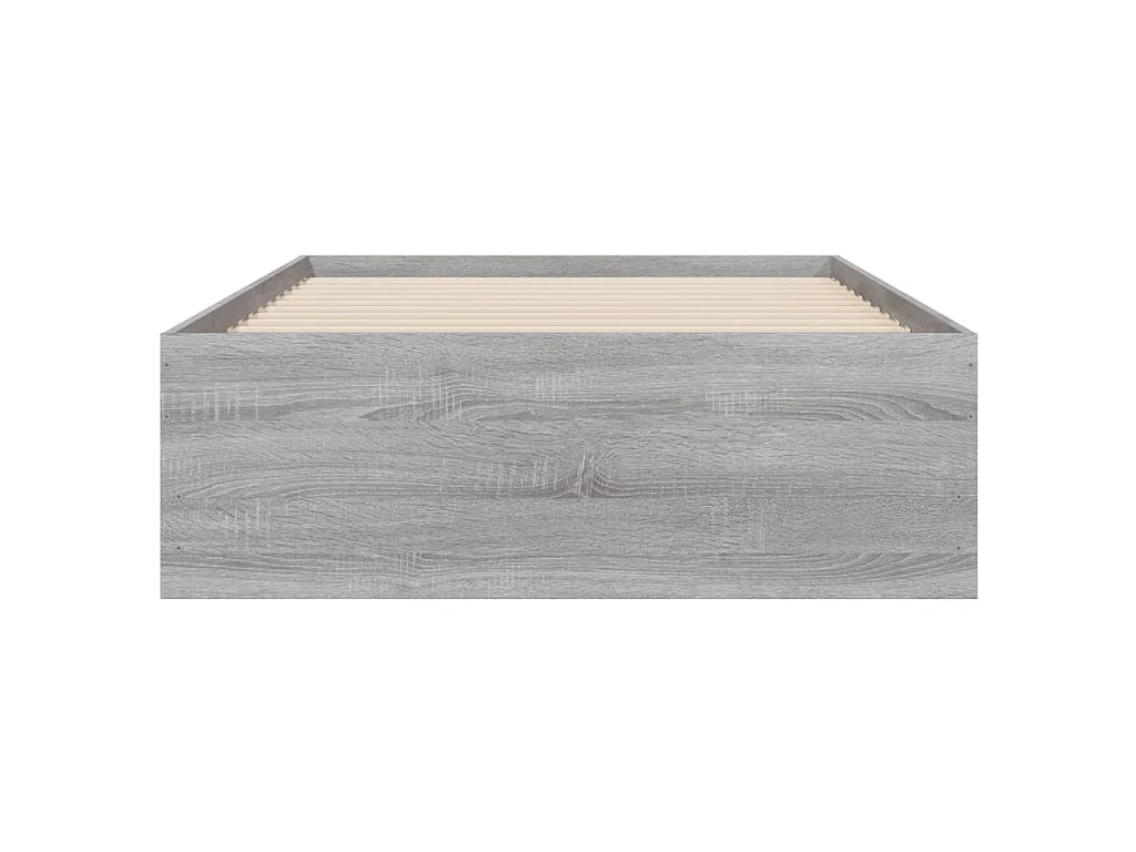Cadre de lit avec tiroirs sans matelas sonoma gris 75x190 cm
