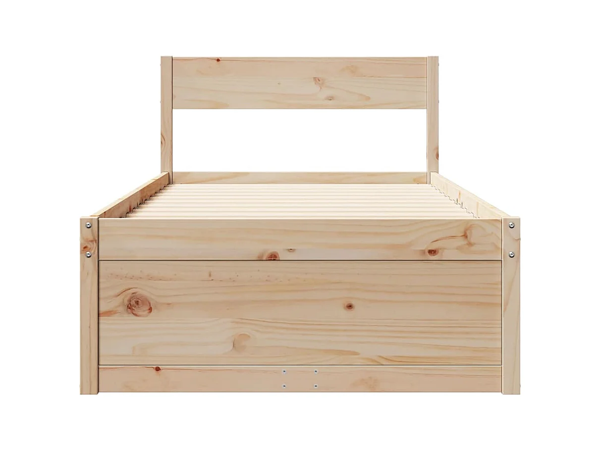 Cadre de lit sans matelas 90x200 cm bois de pin massif