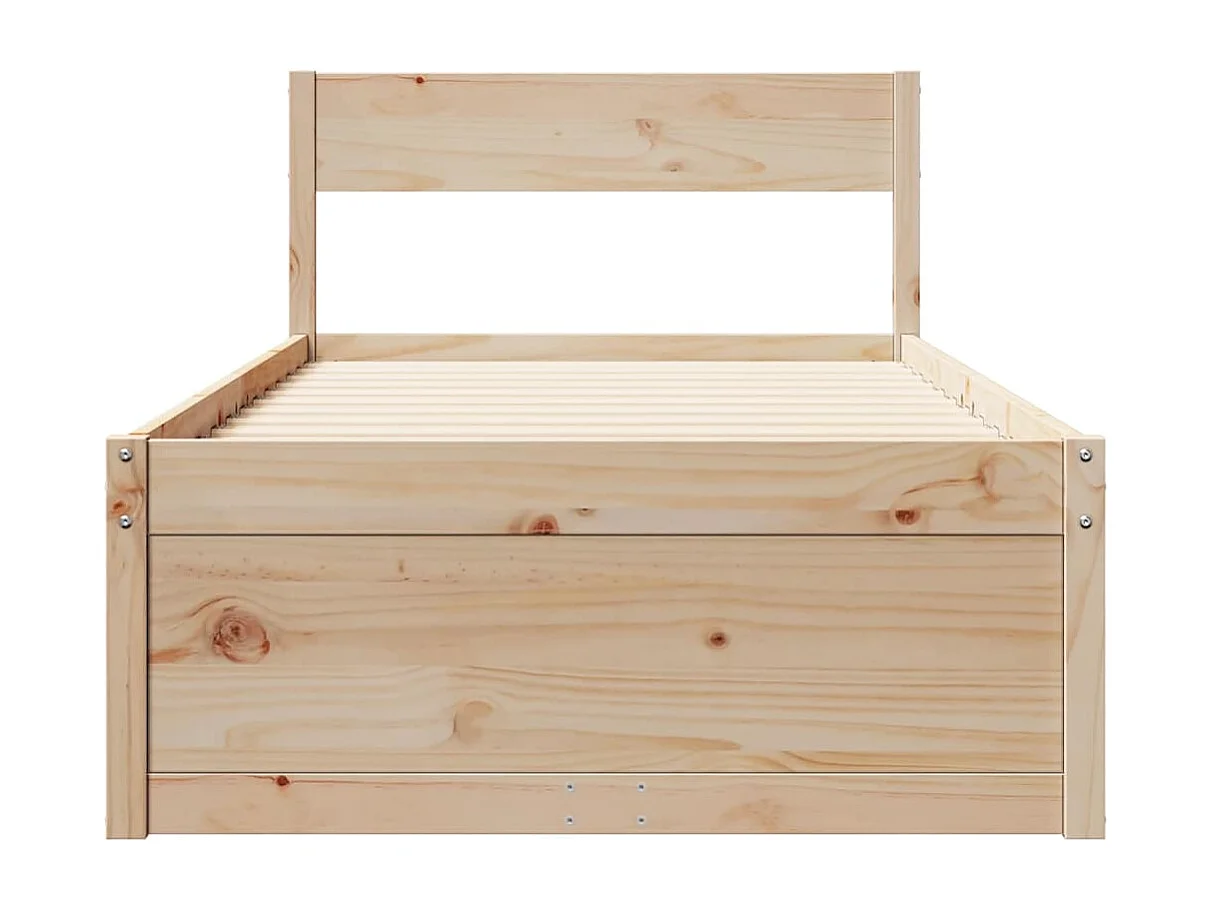 Cadre de lit sans matelas 90x200 cm bois de pin massif