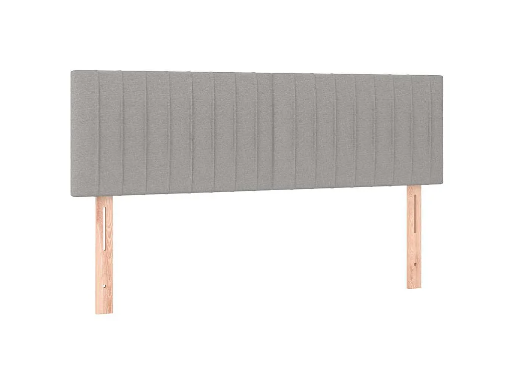 Sommier à lattes de lit avec matelas Gris clair 140x190cm Tissu