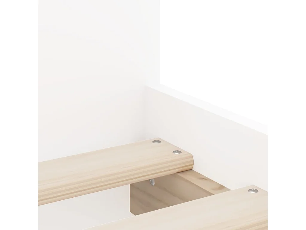 Cadre de lit sans matelas blanc 75x190 cm