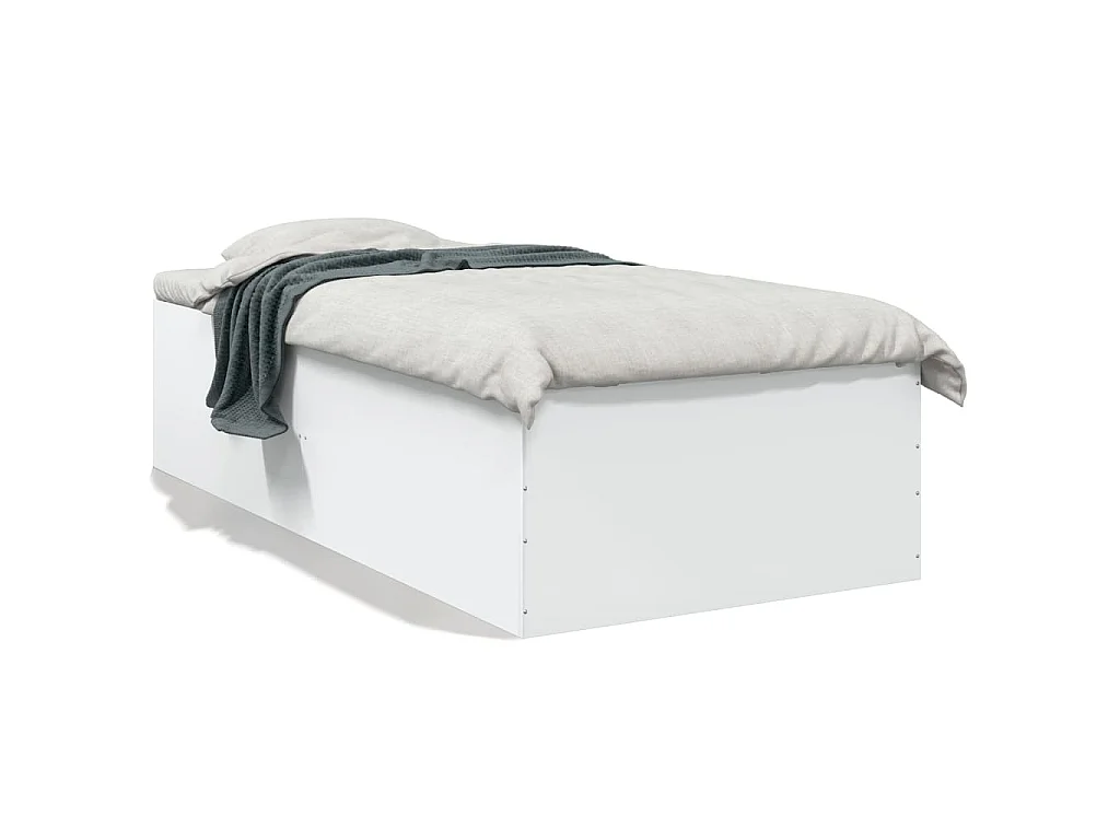 Cadre de lit sans matelas blanc 90x190 cm