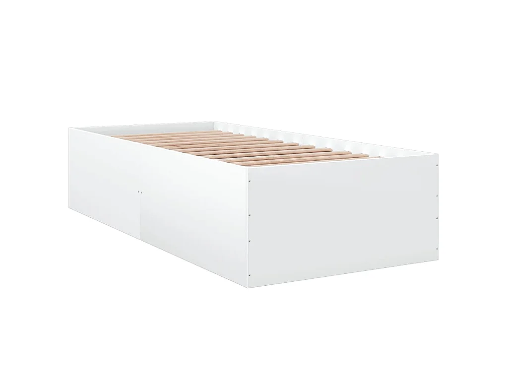Cadre de lit sans matelas blanc 90x190 cm