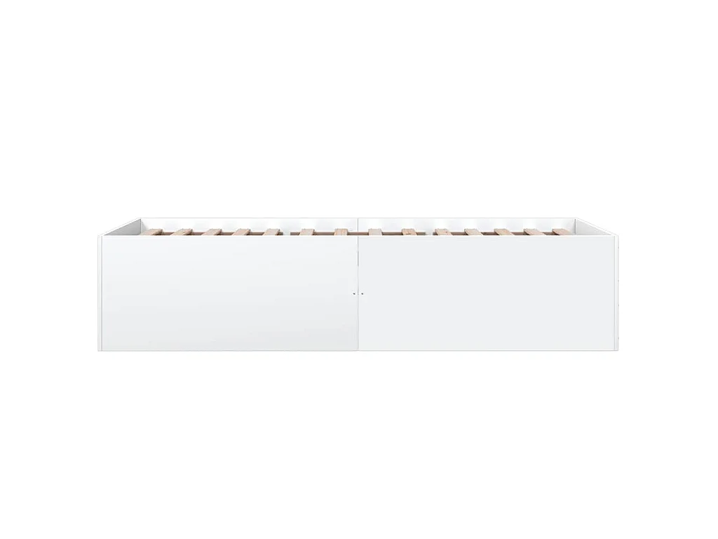 Bedframe bewerkt hout wit 90x190 cm