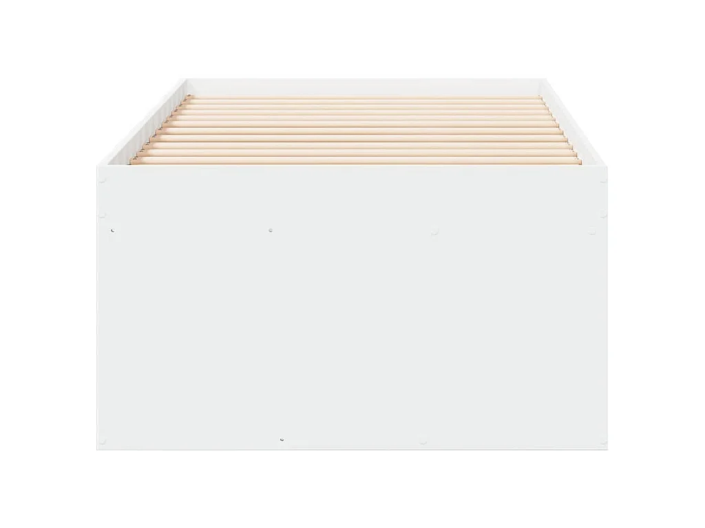 Divano Letto con Cassetti senza Materasso Bianco 75x190 cm