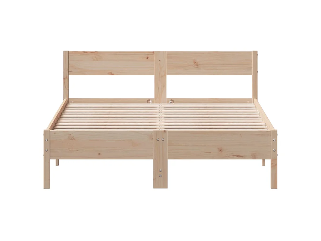 Cadre de lit sans matelas 140x190 cm bois de pin massif