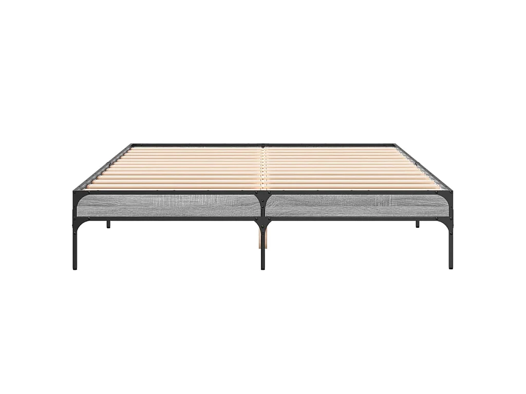 Cadre de lit sans matelas sonoma gris 150x200 cm