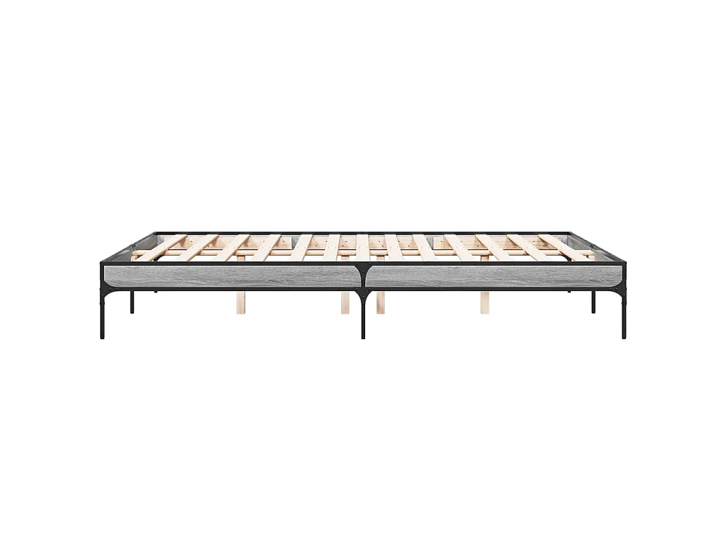 Cadre de lit sans matelas sonoma gris 150x200 cm
