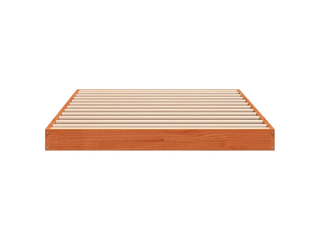 Cadre de lit sans matelas cire marron 90x190 cm bois pin massif