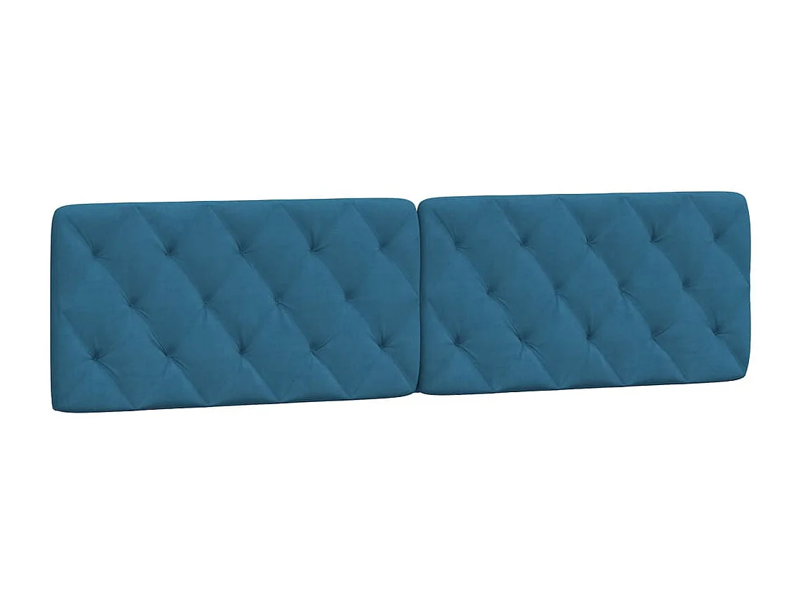 Bed met matras fluweel blauw 200x200 cm