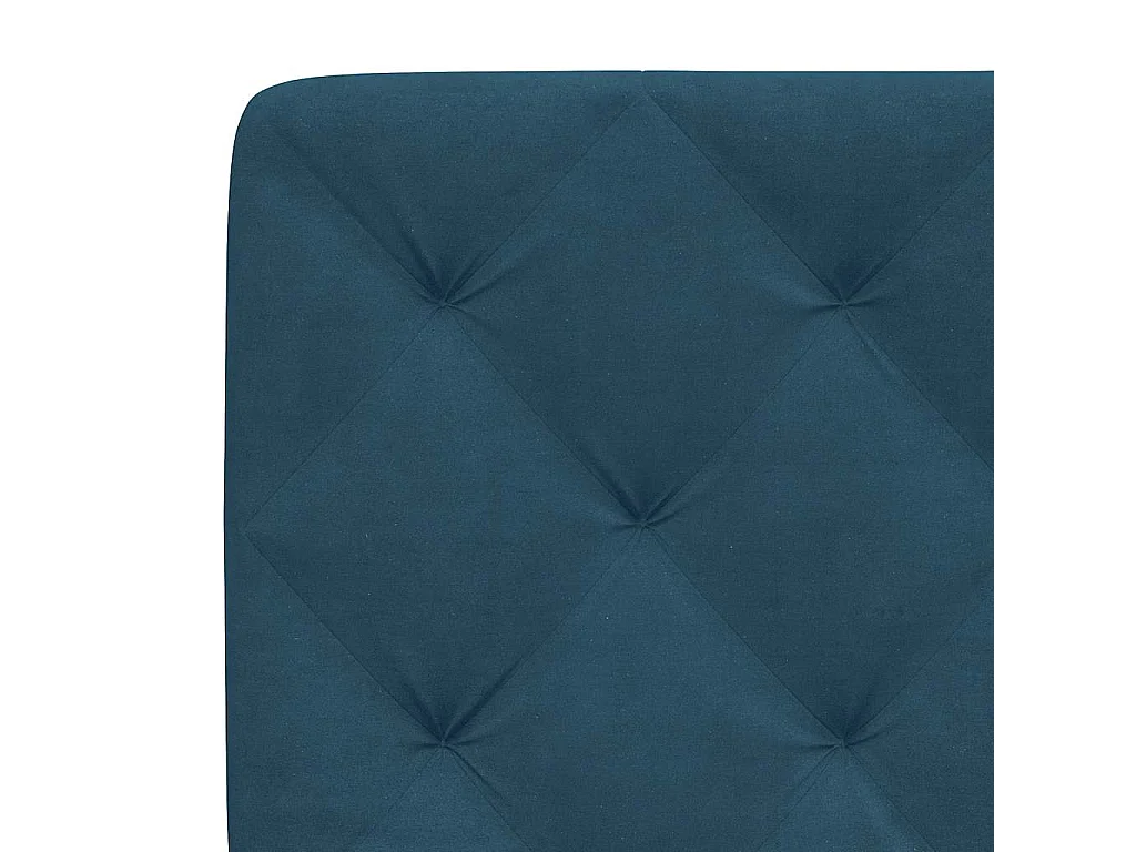 Cama con colchón terciopelo azul oscuro 200x200 cm
