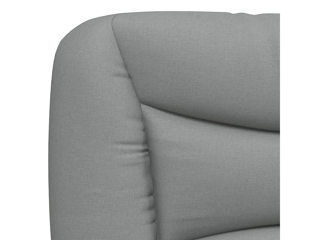 Cadre de lit sans matelas Hvar gris clair 140x200 cm tissu