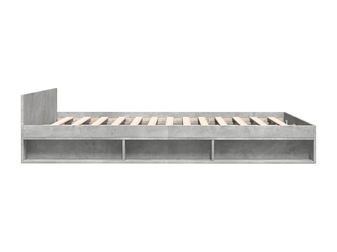 Bettgestell mit Schubladen Betongrau 140x200 cm Holzwerkstoff