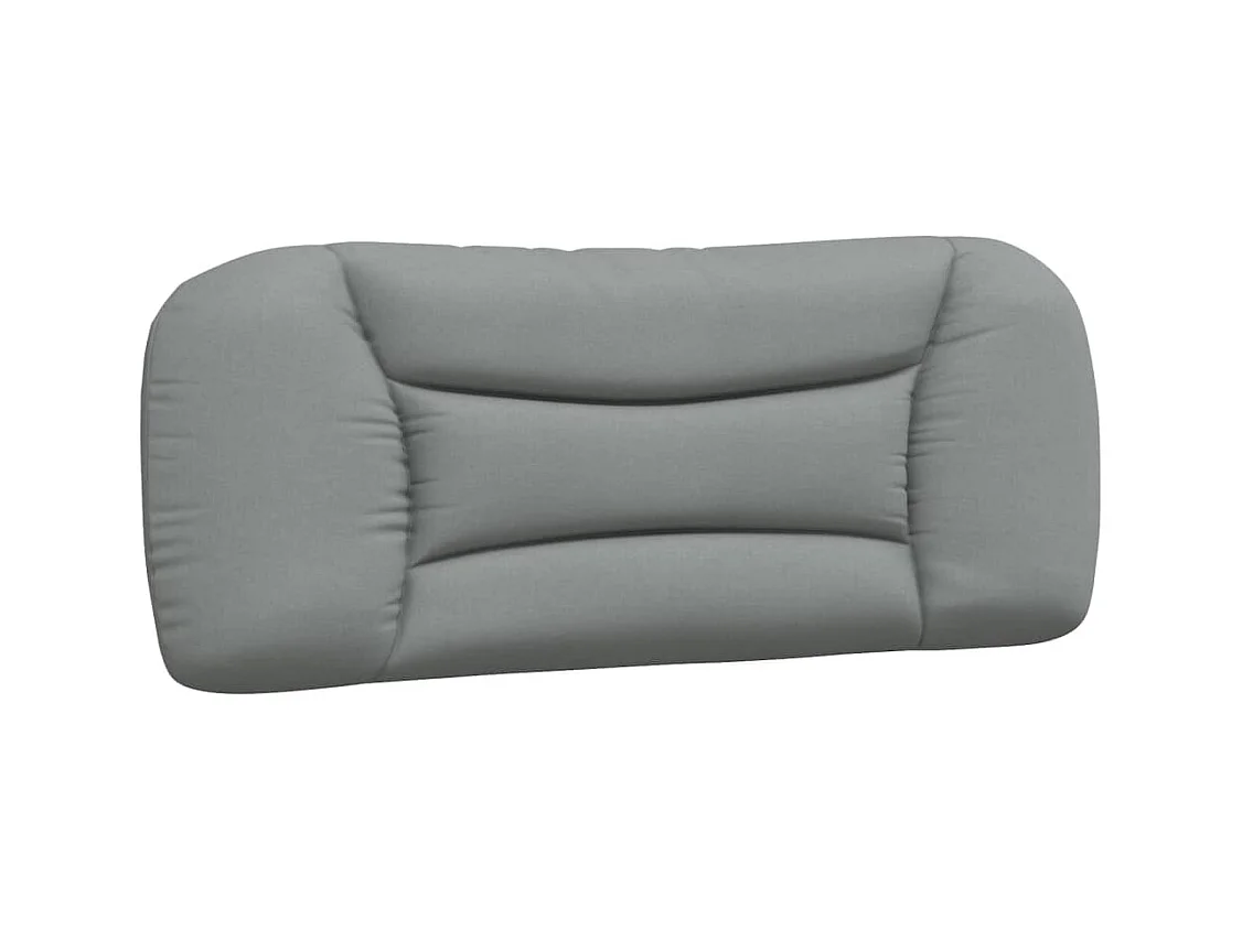 Lit avec matelas Hvar gris clair 100x200 cm tissu