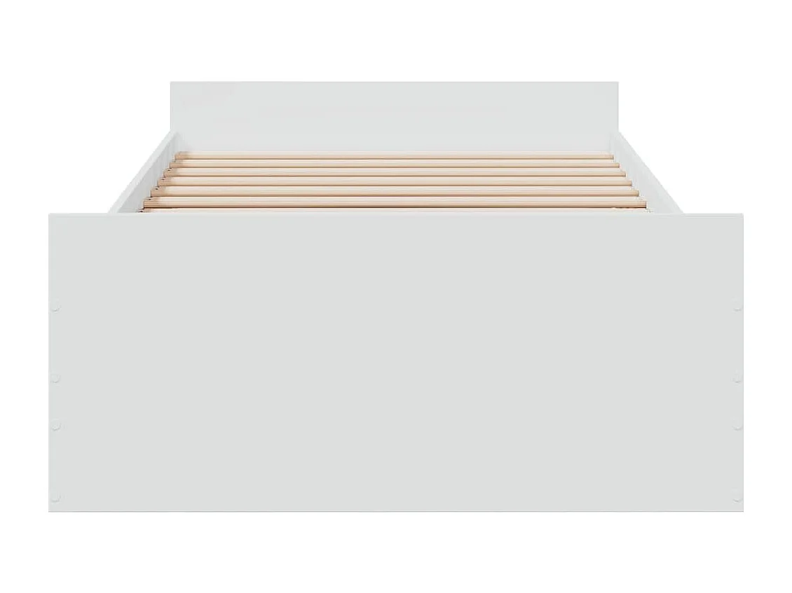 Bedframe met lades bewerkt hout wit 100x200 cm